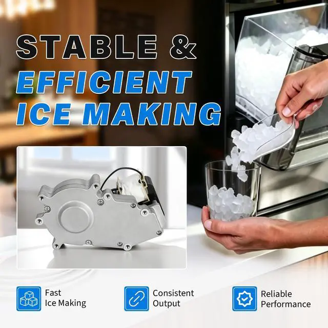 Alt view image 5 of 6 - Ice Maker Gear Box Assembly Compatible with GE Profile Opal Ultra, Opal 2.0 Ultra & XL, with AC Motor & Condenser Fan