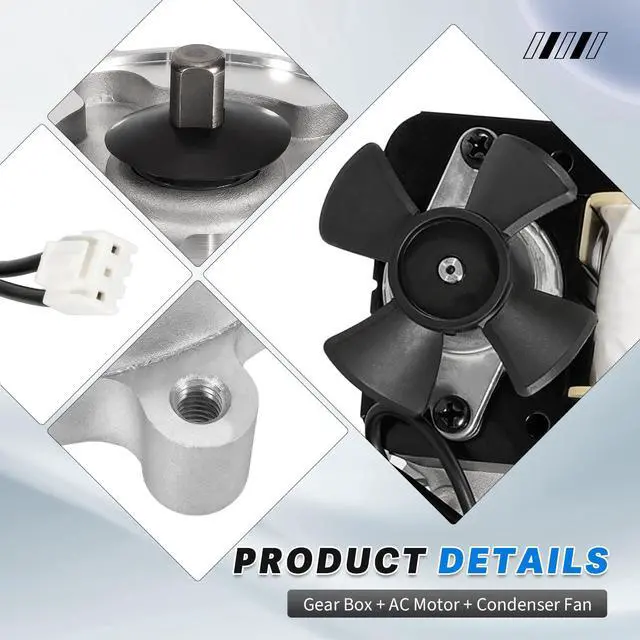 Alt view image 4 of 6 - Ice Maker Gear Box Assembly Compatible with GE Profile Opal Ultra, Opal 2.0 Ultra & XL, with AC Motor & Condenser Fan