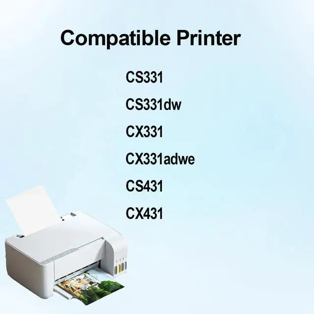 Alt view image 2 of 7 - 20N10K0 20N10C0 20N10M0 20N10Y0 Toner Cartridge Use for CS331 CS331dw CX331 CX331adwe CS431 CX431 Printers (4-Pack)