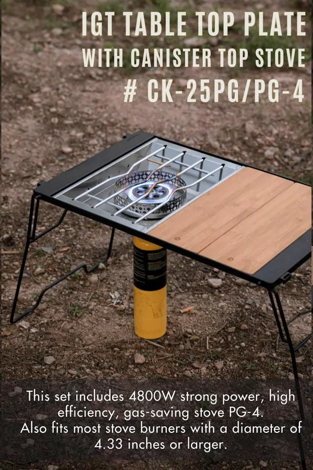 Alt view image 2 of 7 - CAMPINGMOON IGT Recessed Stove Plate Burner System CK-25PG (Propane Burner Set)