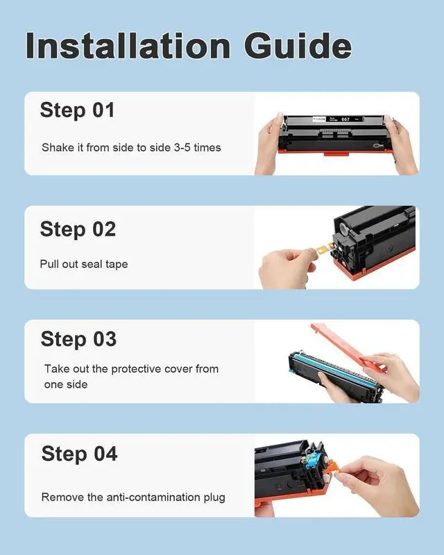 Alt view image 6 of 7 - 125 High-Yield Black Toner Cartridge 2-Pack Replacement for Canon 125 Toner Cartridge for ImageCLASS LBP6030w LBP6000 LBP3100 MF3010 Printer
