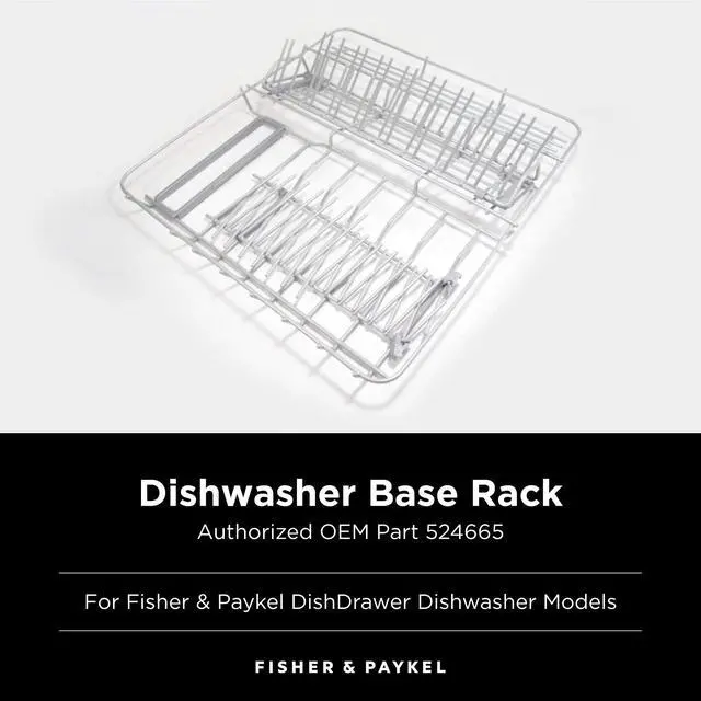 Alt view image 2 of 6 - 524665 Dishwasher Base Rack with Folding Tines Dishwashers | DishDrawer Dishwashers, Replacement Part for Models D602, DS602, DD603, DS603, DD605, DS605, DD124C, DD224C