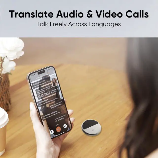 Alt view image 5 of 7 - T10 AI Language Translator Device, Real-Time Two-Way Voice Translator with GPT Accuracy & Voice Cloning, Pocket Spanish to English Translator for Travel, Business & Video Calls (140+ Languages)