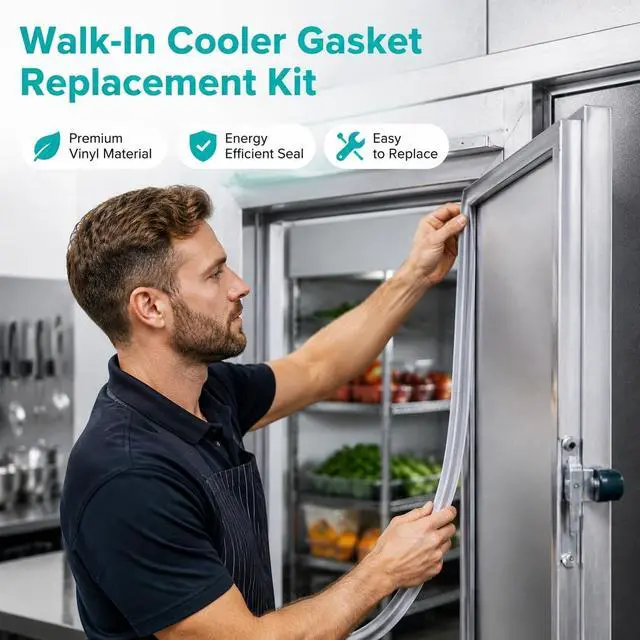Alt view image 4 of 5 - Walk-In Cooler Gasket Replacement Kit for U.S. Cooler Brand - Standard Width, Tall Door 35-3/4 × 96-1/4 On-site customizable trimming
