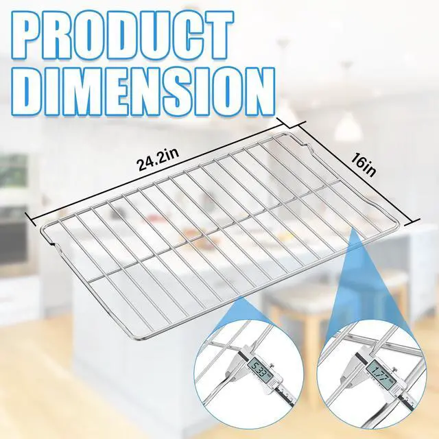 Alt view image 2 of 7 - 316496201 Heavy Duty Stove Oven Rack for Frigidaire Oven Rack Replacement | 24.2" X 16" Stove Wire Shelf Frigidaire Range/Stove/Oven Rack 316496201,Kenmore Induction Stove Oven Racks,Stainless Steel