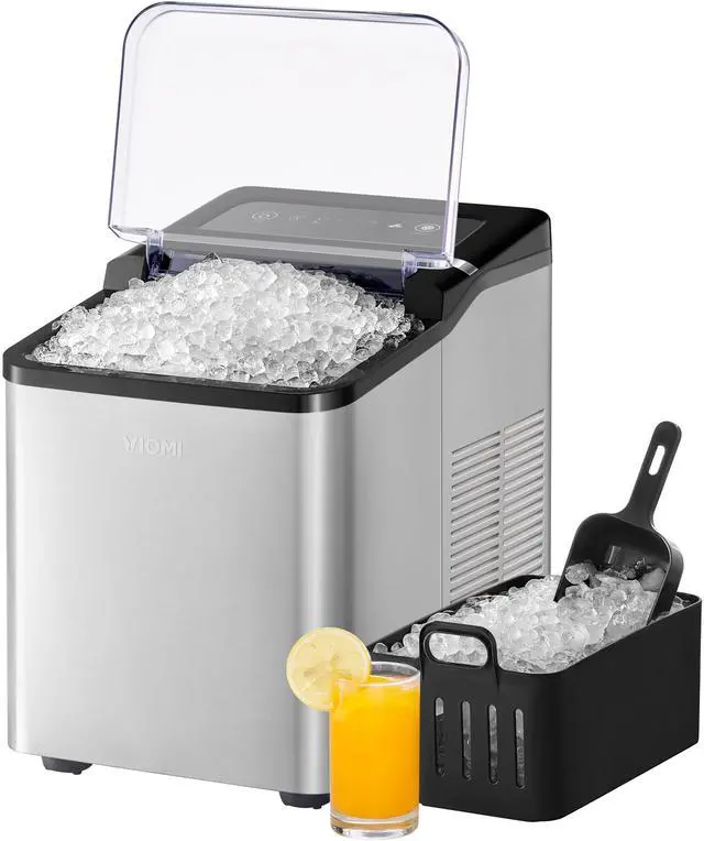Main image of Countertop Nugget Ice Maker, Chewable Pebble & Pellet Ice Machine | Stainless Steel Housing, Self-Cleaning Function, 33.5lbs Daily Production, Perfect for Home, Kitchen, Bar, RV, Party