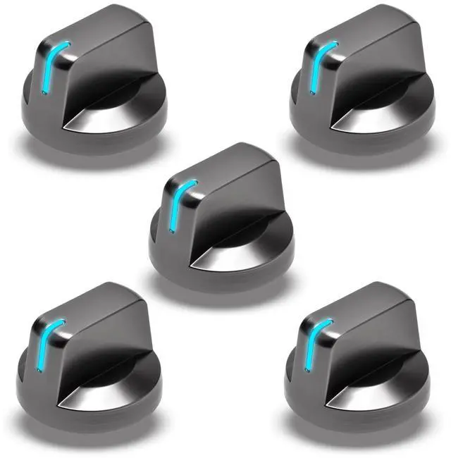 Main image of 5 Pcs DG94-01480A for Samsung Stove Knob Replacement Parts, Compatible with Samsung Smart Electric Cooktop Burner NZ36K6430RG/AA-00,NZ30K6330RG/AA-00,NZ30K6330RS/AA-00,NZ36K6430RS/AA-00