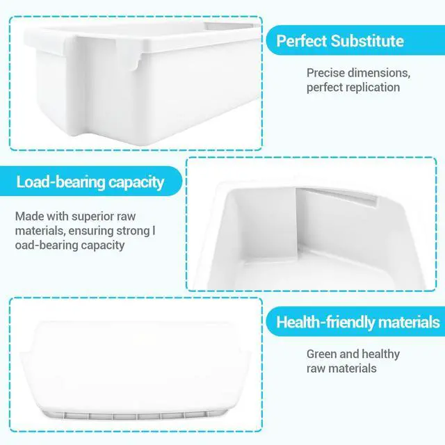 Alt view image 5 of 7 - WP2203828 Refrigerator Door Shelf Bin, 2203828K, 2203828 Right Door Bin Compatible with Whirlpool Refrigerator, Right Refrigerator Cantilever Door Bin Fit for ken-more