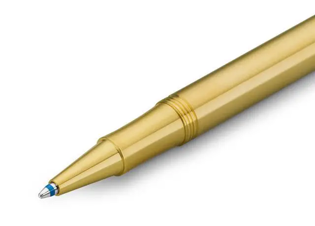 Alt view image 2 of 6 - LILIPUT Ball Pen Brass with Cap I Retractable Ballpoint Pen with Standard D1 Refills in a Tin Box I Metal Ball Pen 13 cm