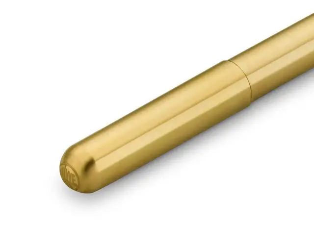 Alt view image 3 of 6 - LILIPUT Ball Pen Brass with Cap I Retractable Ballpoint Pen with Standard D1 Refills in a Tin Box I Metal Ball Pen 13 cm