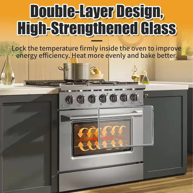 Alt view image 3 of 7 - WB56X22160 WB55T10154 Range Oven Inner Door Glass Compatible with GE Range/Electric Oven/Wall Oven, Double-Layer Glass, Replacement Part Number: WB56T10152, WB55T10191, WB56X26391, 3379163