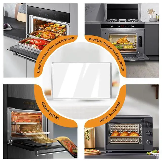 Alt view image 6 of 7 - WB56X22160 WB55T10154 Range Oven Inner Door Glass Compatible with GE Range/Electric Oven/Wall Oven, Double-Layer Glass, Replacement Part Number: WB56T10152, WB55T10191, WB56X26391, 3379163