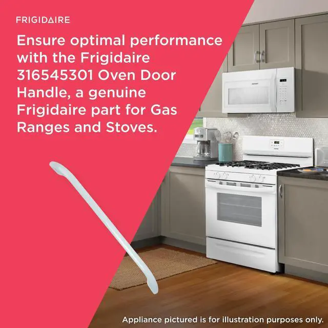 Alt view image 4 of 6 - 316545301 Oven Door Handle for Gas Ranges and Stoves, White