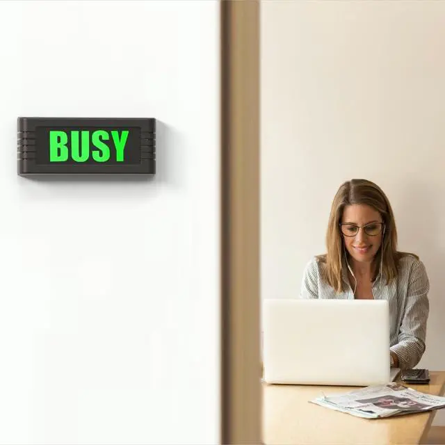 Alt view image 3 of 7 - S smart sign | Bluetooth | Battery Powered | Home Office | Wireless | Recording | Gaming | Streaming | Do Not Disturb Sign | On Air Sign | Office Decor | Online Classes (5,000 mAH Battery)