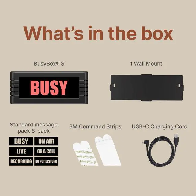 Alt view image 6 of 7 - S smart sign | Bluetooth | Battery Powered | Home Office | Wireless | Recording | Gaming | Streaming | Do Not Disturb Sign | On Air Sign | Office Decor | Online Classes (5,000 mAH Battery)