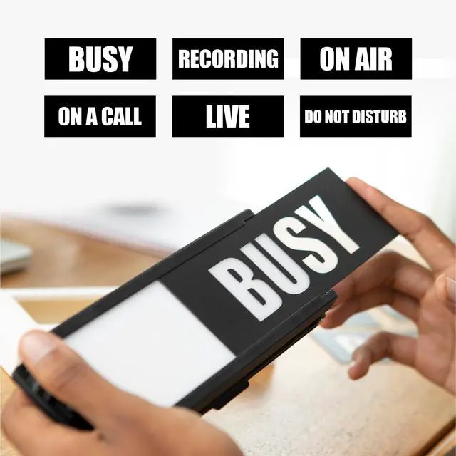 Alt view image 7 of 7 - S smart sign | Bluetooth | Battery Powered | Home Office | Wireless | Recording | Gaming | Streaming | Do Not Disturb Sign | On Air Sign | Office Decor | Online Classes (5,000 mAH Battery)