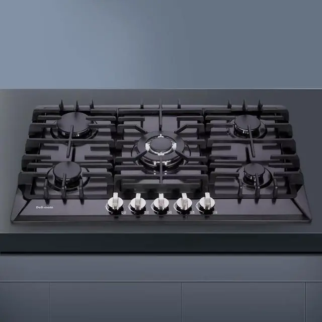Alt view image 6 of 6 - 30 Inch Gas Cooktop, Built-in 5 Burners Stainless Steel Stovetop with Thermocouple Protection LPG/NG Convertible Stove Dual Fuel Cooktop DM527-SA02B
