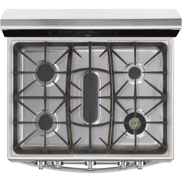 Alt view image 2 of 6 - Upgraded 5304492147 A00263801 Side Grate Replacement for Frigidaire Kenmore Stove Parts Stove Top Burner Grate Kenmore Gas Range Parts Cast Iron Burner Grate Gas Cooktop Parts Cookware Accessories