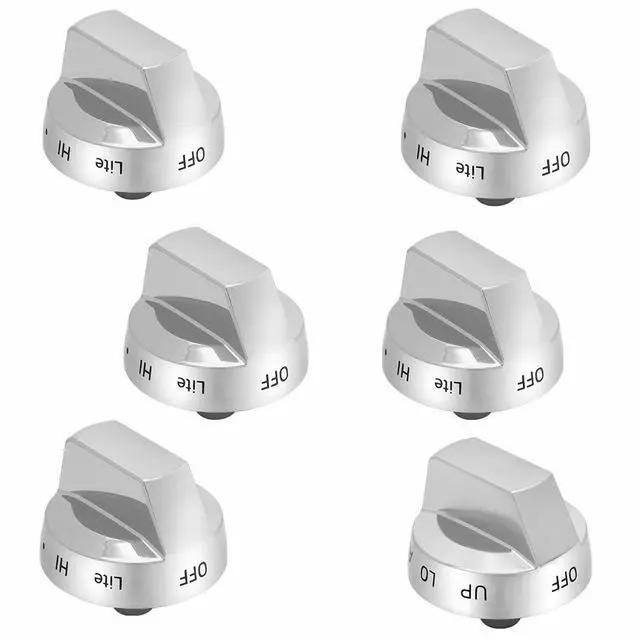 Main image of NX58K9850SG NX58K9850SS NX58K9852SG Knobs for Samsung Gas Stove Knobs | DG94-01316A*5 Burner Knobs & DG94-01316B*1 Oven Light Knob for DG94-01316C*5 Knobs