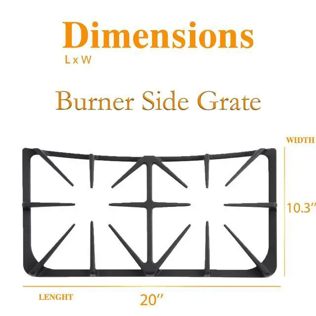 Alt view image 3 of 6 - Upgraded 5304492147 A00263801 Side Grate Replacement for Frigidaire Kenmore Stove Parts Stove Top Burner Grate Kenmore Gas Range Parts Cast Iron Burner Grate Gas Cooktop Parts Cookware Accessories