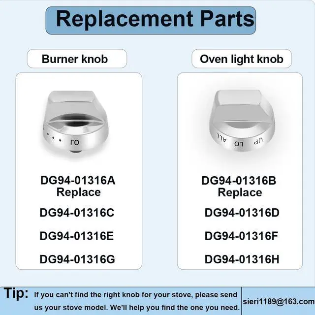 Alt view image 5 of 7 - NX58K9850SG NX58K9850SS NX58K9852SG Knobs for Samsung Gas Stove Knobs | DG94-01316A*5 Burner Knobs & DG94-01316B*1 Oven Light Knob for DG94-01316C*5 Knobs