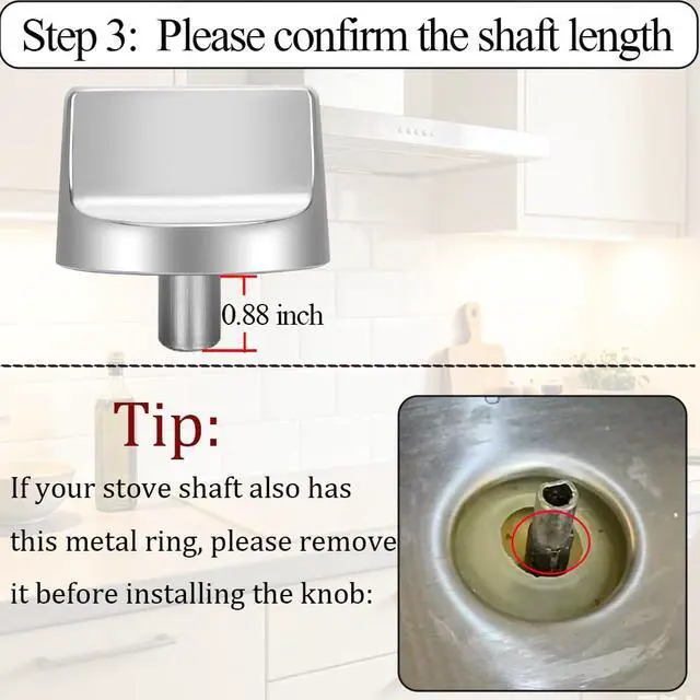 Alt view image 4 of 6 - W11687171 Knobs for Whirlpool WEG515S0LS3 WEG515S0LS4 WEG515S0LZ3 | WEG515S0LZ4 WEG745H0LZ4 WEG745H0LZ5 Gas Stove Replaces Part for W11513755 Knobs