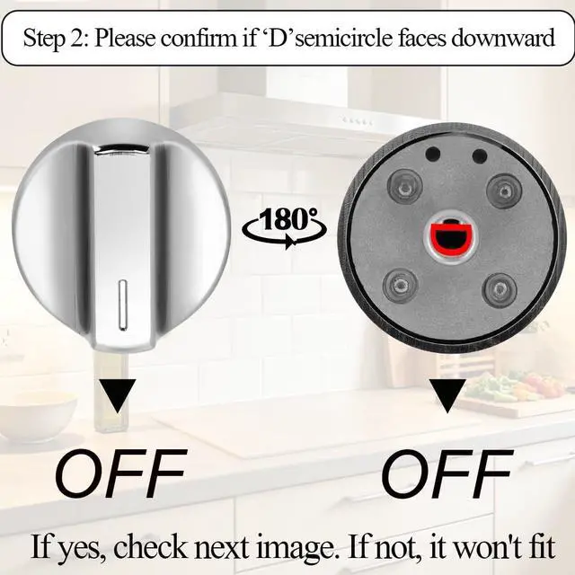 Alt view image 3 of 6 - W11687171 Knobs for Whirlpool WEG515S0LS3 WEG515S0LS4 WEG515S0LZ3 | WEG515S0LZ4 WEG745H0LZ4 WEG745H0LZ5 Gas Stove Replaces Part for W11513755 Knobs
