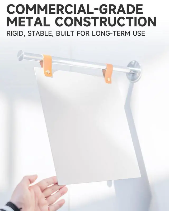 Alt view image 4 of 7 - Blank Metal Hanging Sign Board for Business Storefront, Commercial Grade Side Mount Sign with Wall Bracket & Hardware, Unprinted DIY Metal Sign Base for Café, Restaurant, Retail Shop