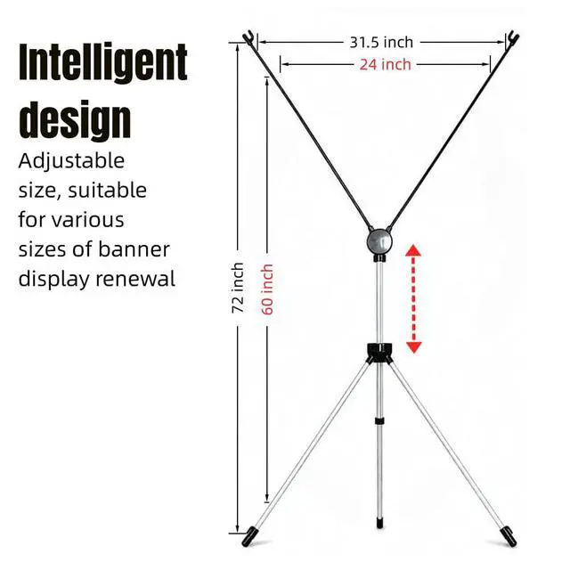 Alt view image 7 of 7 - Premium X Banner Stand 24"*72" Perfect for Restaurant and Store Display with Portable Travel Bag (24"*72") STAND ONLY (4 Units)