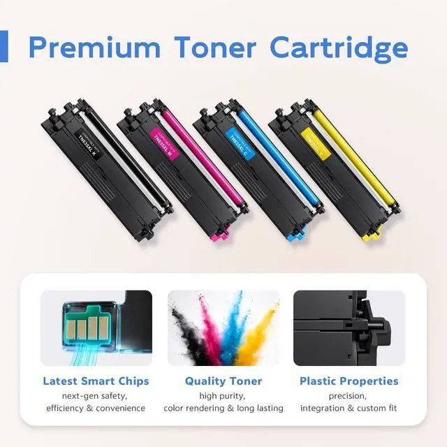 Alt view image 6 of 7 - TN635XL TN 635XL TN-635XL TN635 Toner Cartridge Replacement for MFC-L8930CDW HL-L8430CDW MFC-L8730CDW MFC-L8970CDW HL-L8430CDWT MFC-EX575 HL-L8570CDW Printer (with chip, 4 Pack)