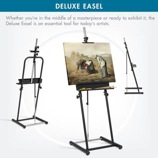 Alt view image 5 of 6 - Deluxe Easel - Black 22.5" W x 23" D x 87.75" H