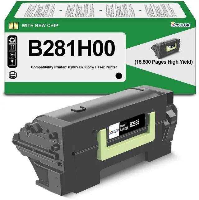 Main image of B2865 B281H00 Toner Cartridge High Yield 15,500 Pages Replacement for Lexmark B281H00 B2865 Black Toner Cartridge Compatible for Lexmark B2865 B2865dw Laser Printer