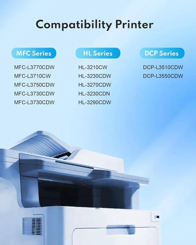 Alt view image 2 of 7 - TN223BK Black Toner Cartridge 2 Pack Replacement for Brother TN223, Compatible with Brother MFC-L3770CDW L3710CW L3750CDW and HL-L3210CW L3230CDW Printers