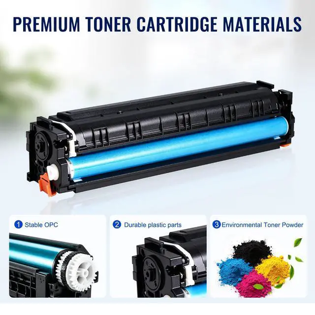 Alt view image 4 of 6 - 201A Toner Cartridge Replacement for HP 201A 201X CF400A m277dw toner | Works for Color LaserJet Pro MFP M277dw M252dw M277c6 M252n M277n M277 Printer (Black, Cyan, Yellow, Magenta, 4 Pack)