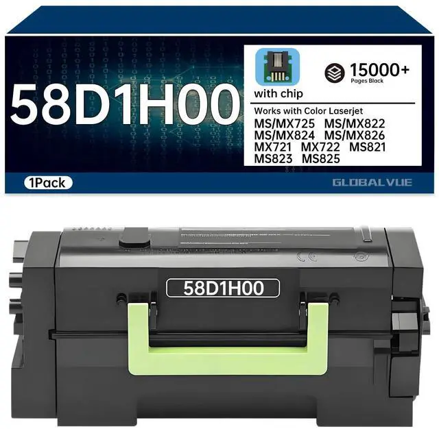 Main image of 58D1H00 58D1H0E Toner Cartridge Compatible for Lexmark 58D1H00 MS821 MS822 | 58D1H0E 58D1000 Toner for Lexmark MS823 MS824 MS825 MS826 MX721 MX722 MX725 MX822 MX824 MX826 MS725 Laser Printer