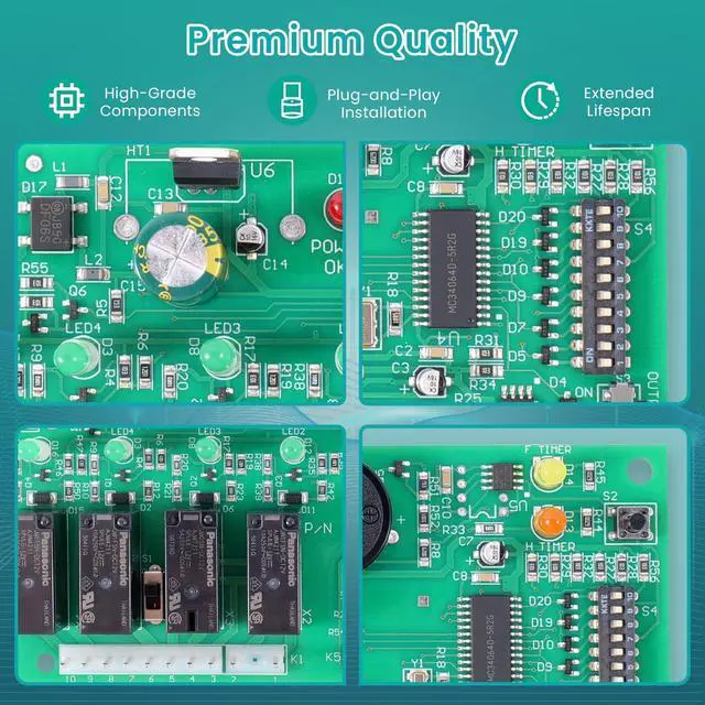 Alt view image 6 of 7 - Upgrade 2A1410-01 2A1410-02 Ice Machine Control Board Compatible Replacement for Hoshizaki KM Series (KM1300, KM1200, KM500, KM450, KM250) & More Plug-and-Play, Direct Fit