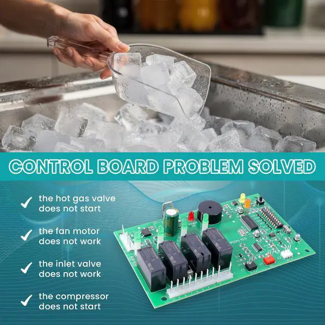 Alt view image 7 of 7 - Upgrade 2A1410-01 2A1410-02 Ice Machine Control Board Compatible Replacement for Hoshizaki KM Series (KM1300, KM1200, KM500, KM450, KM250) & More Plug-and-Play, Direct Fit