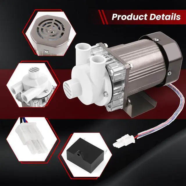 Alt view image 6 of 7 - S-0731 Ice Machine Motor,Water Pump Assembly Kit | Compatible with Hoshizaki 900-SD, KM-1300M, KM-1600M Series Ice Machines,120V 60W Water Pump Motor Assembly with Plug Service