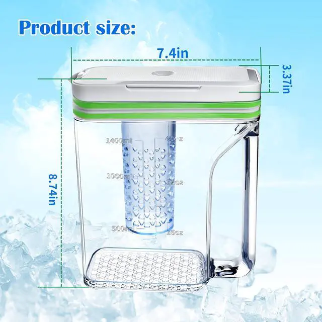 Alt view image 6 of 7 - DA97-20587B Refrigerator Water Pitcher for Samsung Fridge Water Pitcher | Upgraded Water Tank Compatible With Samsung Fridge RF28T5021SR, RF28T5021SG, Double Sealing Fridge Water Reservoir, No Leak