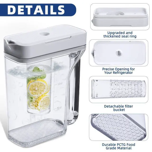 Alt view image 5 of 7 - DA97-20587A Refrigerator Water Pitcher for Samsung Modes RF22R7351SR | Water Tank Assembly Compatible with Samsung Refrigerator Models RF28R7351SG RF28R7351DT RF22R7351DT RF28R6221SR