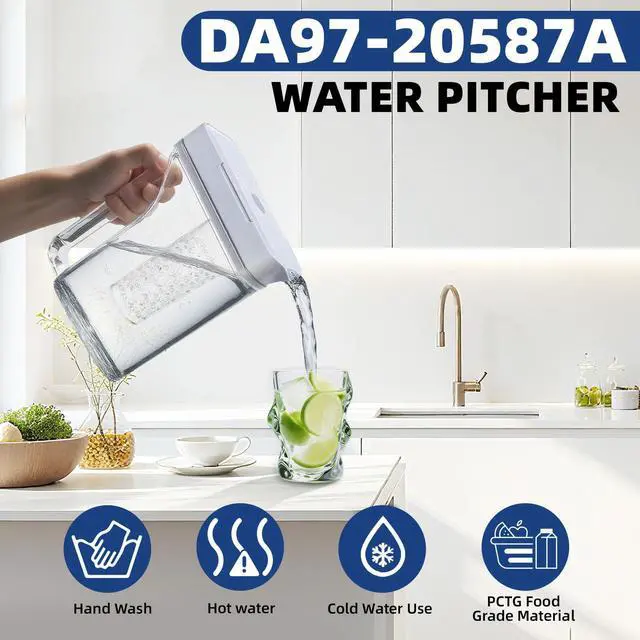 Alt view image 6 of 7 - DA97-20587A Refrigerator Water Pitcher for Samsung Modes RF22R7351SR | Water Tank Assembly Compatible with Samsung Refrigerator Models RF28R7351SG RF28R7351DT RF22R7351DT RF28R6221SR