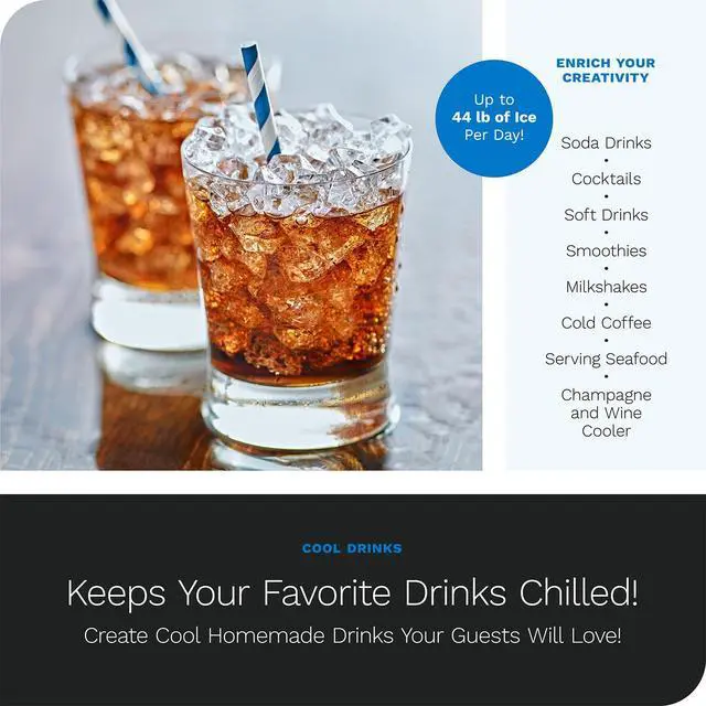 Alt view image 4 of 7 - Countertop Nugget Ice Maker - Stainless Steel with Touch Screen - Portable and Compact - Chewable Nugget Ice Machine - Produces Up to 44lb of Ice Per Day
