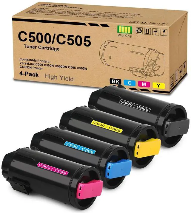 Main image of Versalink C500 / C505 Toner Cartridges Compatible with Xerox C500 / C505 | Replacement for Xerox Versalink C500 C500DN C500N C505 C505DN C505N C505S Printer - 106R03862 106R03863 106R03864 106R03865