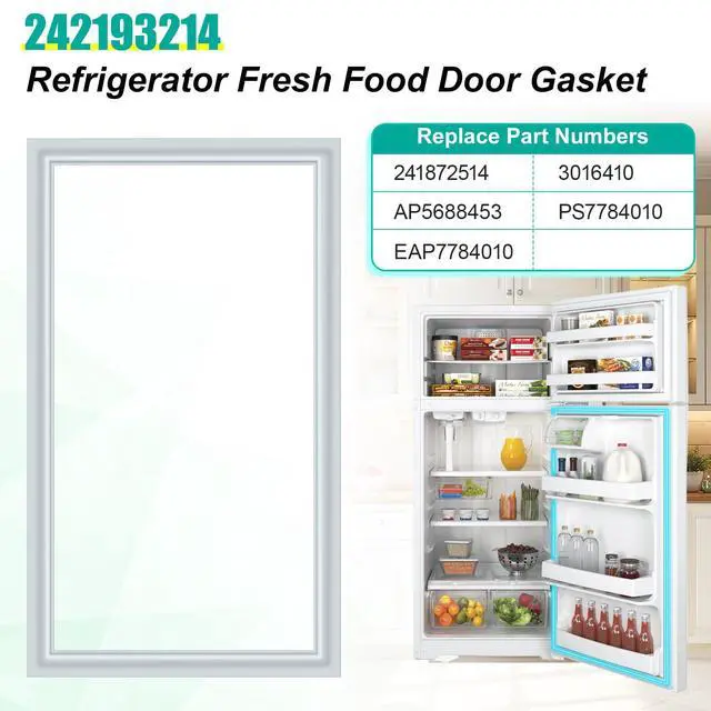 Alt view image 4 of 6 - Upgrade 242193214 Refrigerator Door Gasket Compatible With Frigidaire Kenmore Crosley Fresh Food Door Gasket | 42.13"x 28.3" 242193214 Door Seal Replaces Part 241872514,PS7784010, AP5688453-White
