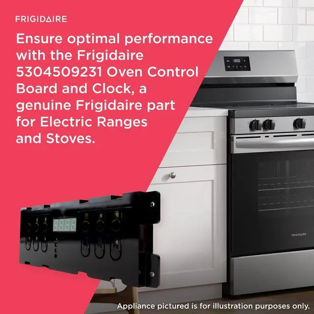 Alt view image 4 of 6 - 5304509231 Oven Control Board and Clock for Electric Ranges and Stoves, Black