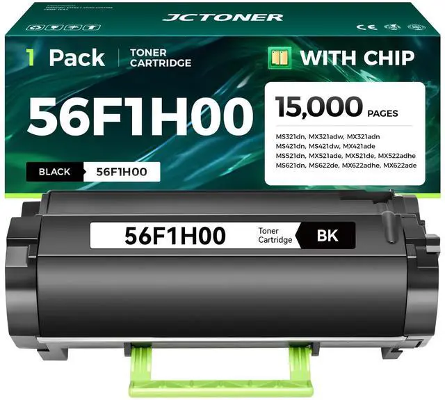 Main image of 56F1H00 Toner Cartridge with Chip Compatible Replacement for Lexmark MS321dn MS421dn MS421dw MS521dn MS621dn MS622de MX321adn MX321adw MX421ade MX521ade MX521de MX522adhe MX622ade MX622adhe Printer
