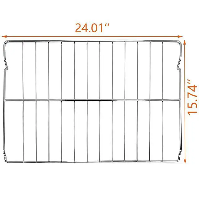 Alt view image 2 of 6 - 24 1/8" Oven parts Shelves Grates Replacement for Whirlpool Range Oven Rack W10268578 WPW10268578 W11520287 W11173792 ACR2303MFW0 AER3311WAW1