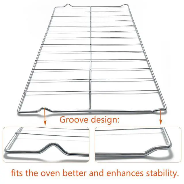 Alt view image 4 of 6 - 24 1/8" Oven parts Shelves Grates Replacement for Whirlpool Range Oven Rack W10268578 WPW10268578 W11520287 W11173792 ACR2303MFW0 AER3311WAW1