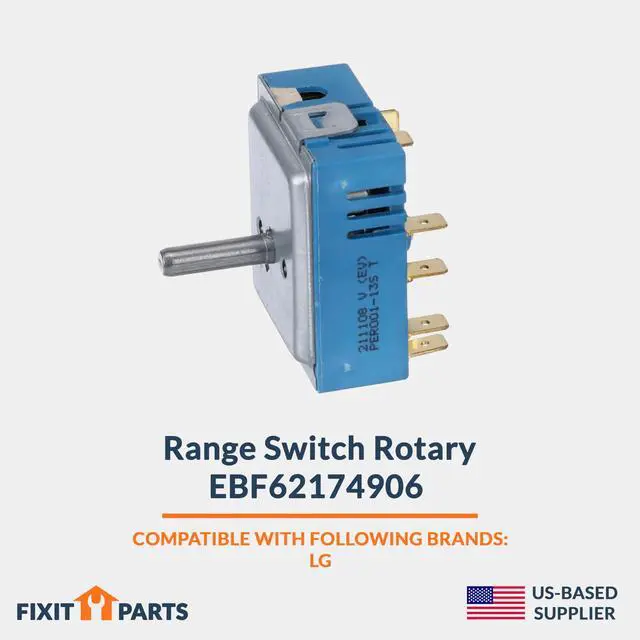 Alt view image 2 of 6 - EBF62174901 EBF62174906 PER001-13S T PER001-13LG T Range Switch Rotary Fits for LG - Replace Part Numbers 986096 OEM28902162 PS17631121 FIX17631121 EAP17631121