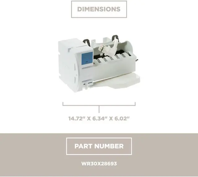Alt view image 5 of 6 - Appliances WR30X28693 Refrirator Ice Maker